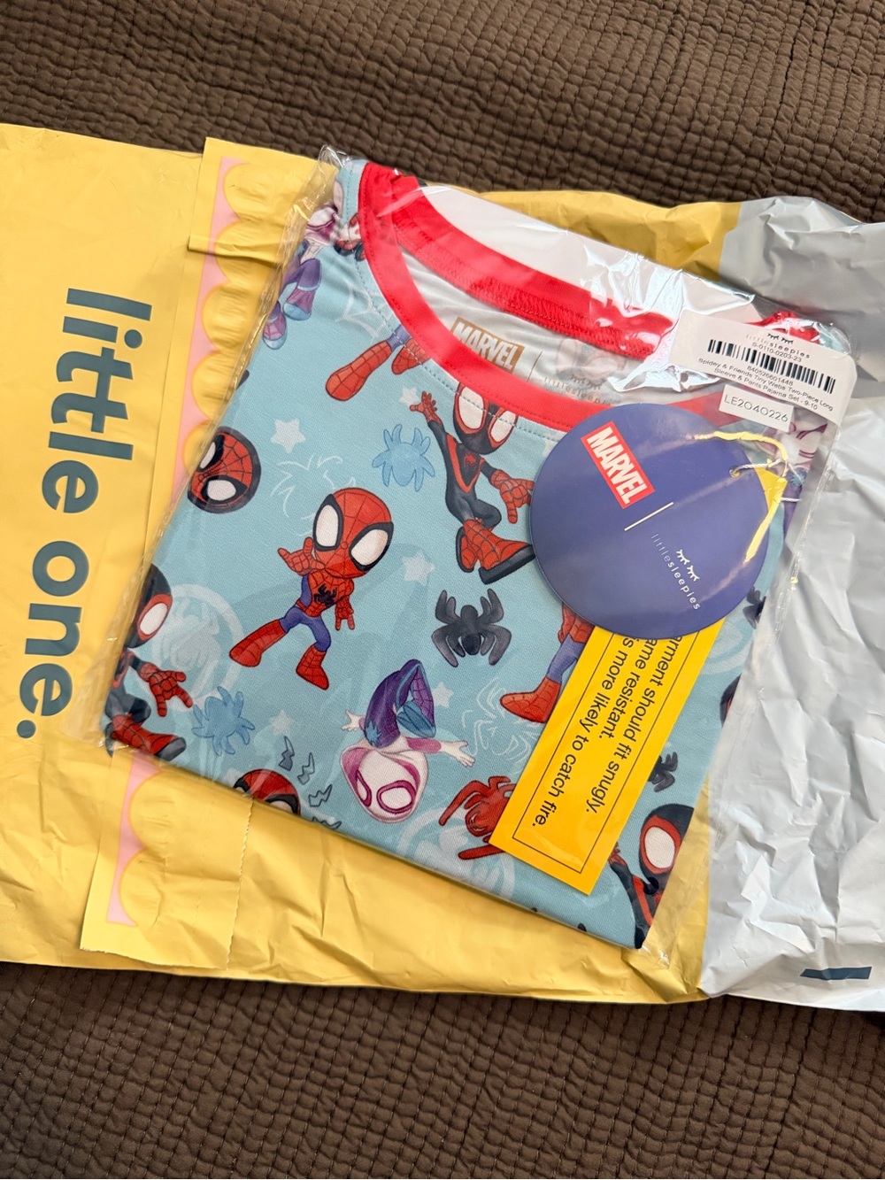 Little sleepies Marvel Kids Spidey Man Light Blue Pajama